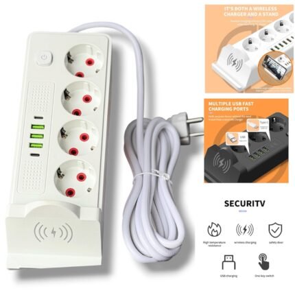 Multiprise avec Chargeur Sans Fil 3m